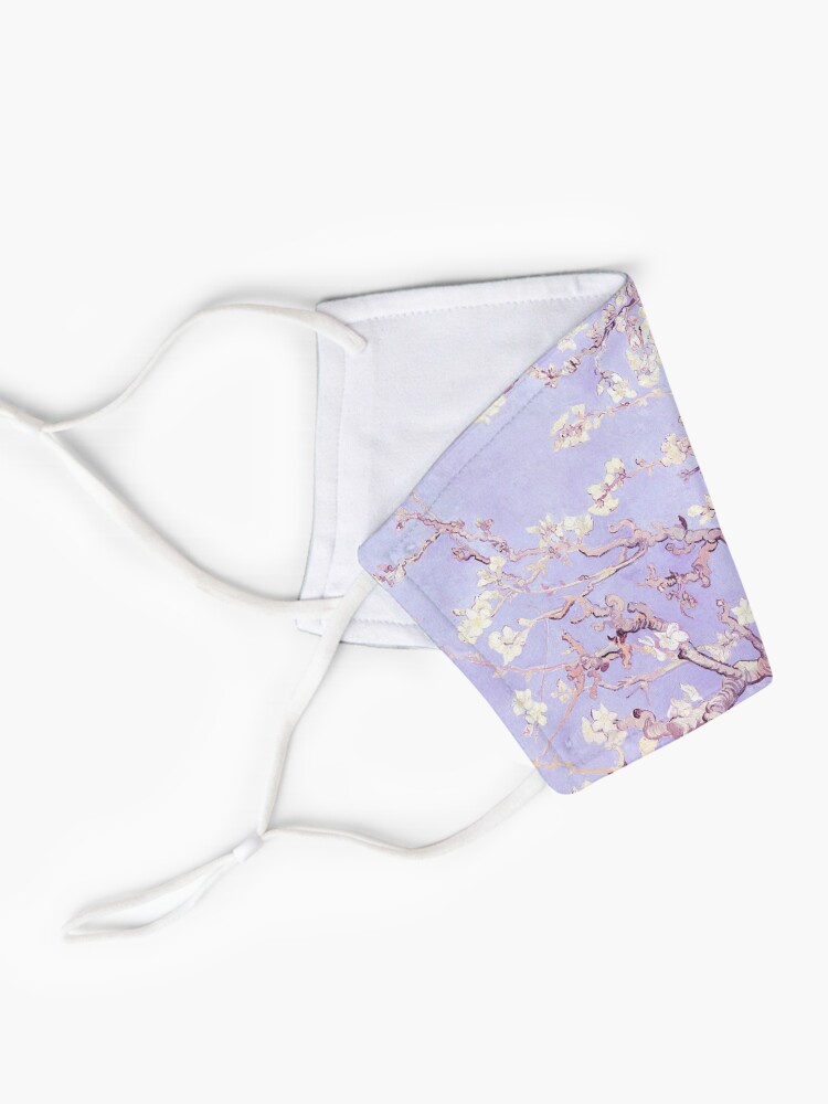 Alternate view of Vincent Van Gogh almond blossoms lavender Mask