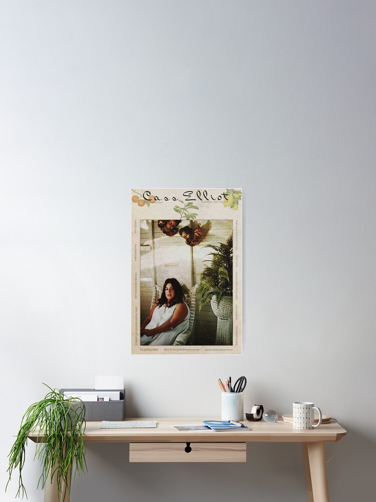 Poster Mama Cass Elliot Vintage Des Annees 70 Mamas Et Les Feuilles De Fruits Papas Par Sarahsherr Redbubble