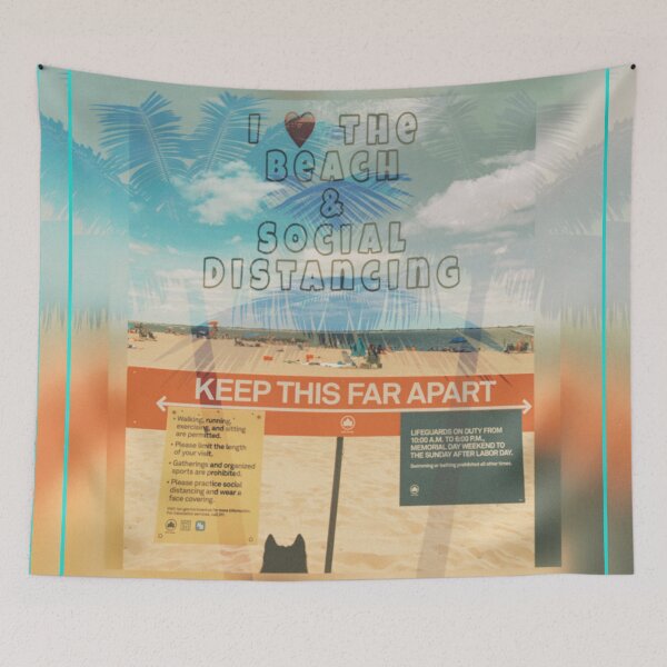 Item preview, Social Distance Beach 2020 designed and sold by bipolarvirgoart.
