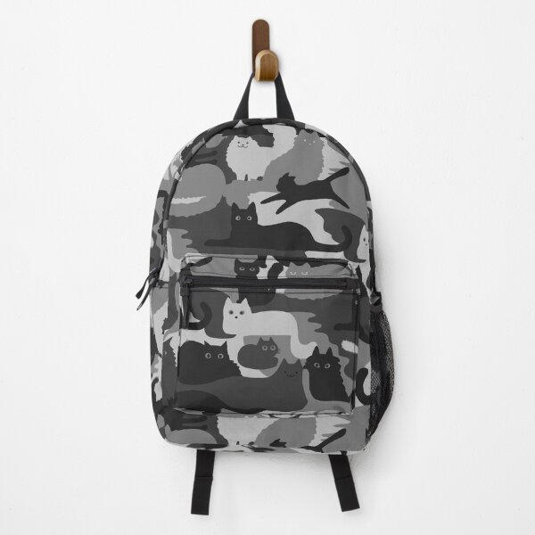 Vista previa del artículo con la obra «Patrón de camuflaje con gatos | Camuflaje de gatos grises y negros», diseñado y vendido por Jenn Inashvili.
