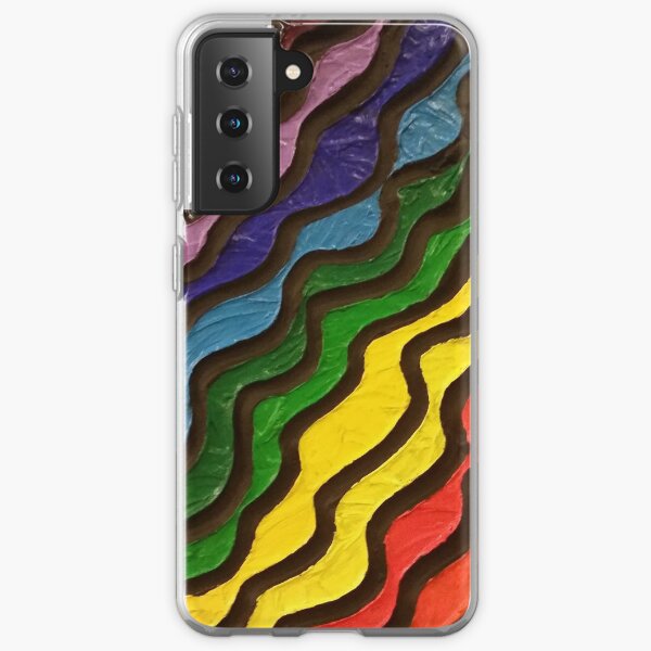 Rainbow Waves Painting Samsung Galaxy Soft Case