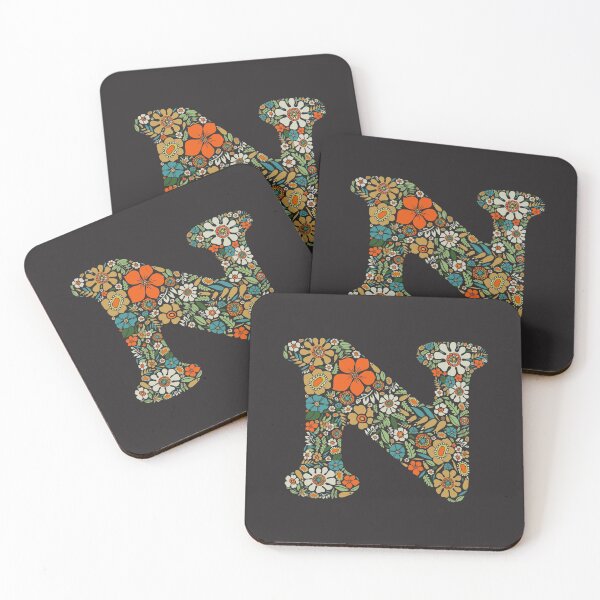 Item preview, Hippie Floral Letter N designed and sold by zeljkica.