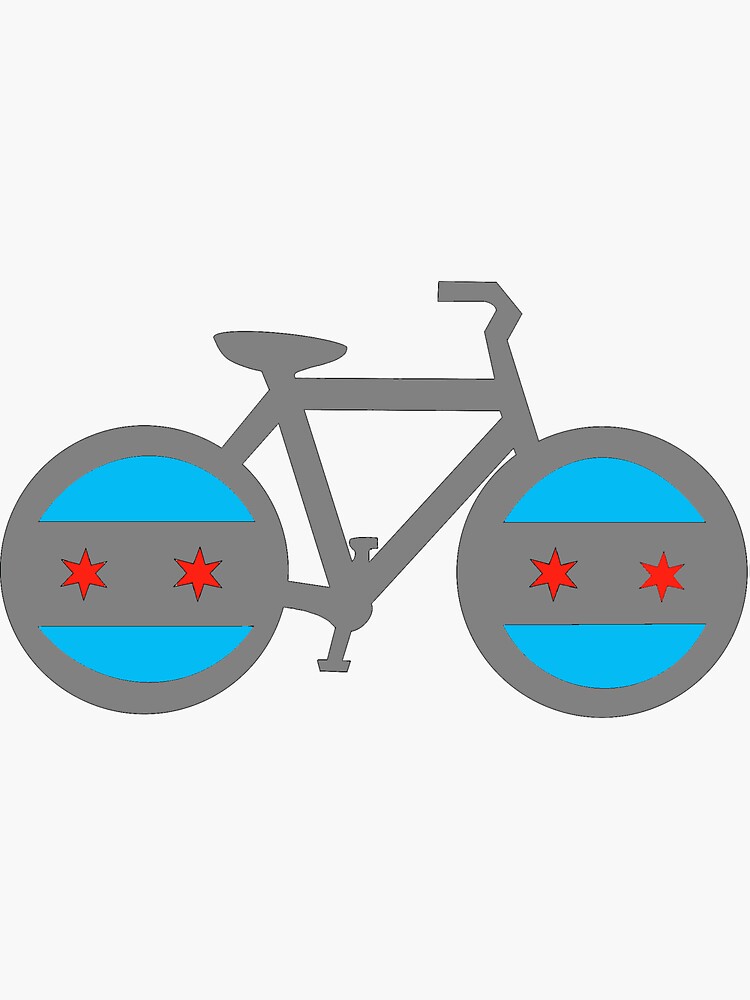 "Chicago Bike" Sticker for Sale by Bikecourier Redbubble