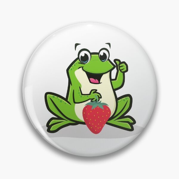 Item preview, Strawberry frog and strawberry Funny green Toad  designed and sold by OneTimeEngineer.