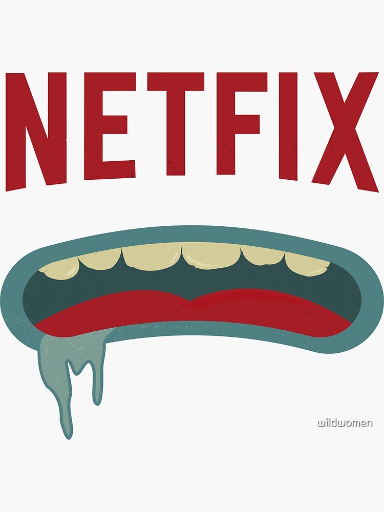 "Netfix" Sticker by wildwomen | Redbubble