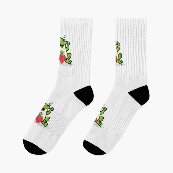 Item preview, Strawberry frog and strawberry Funny green Toad  designed and sold by OneTimeEngineer.