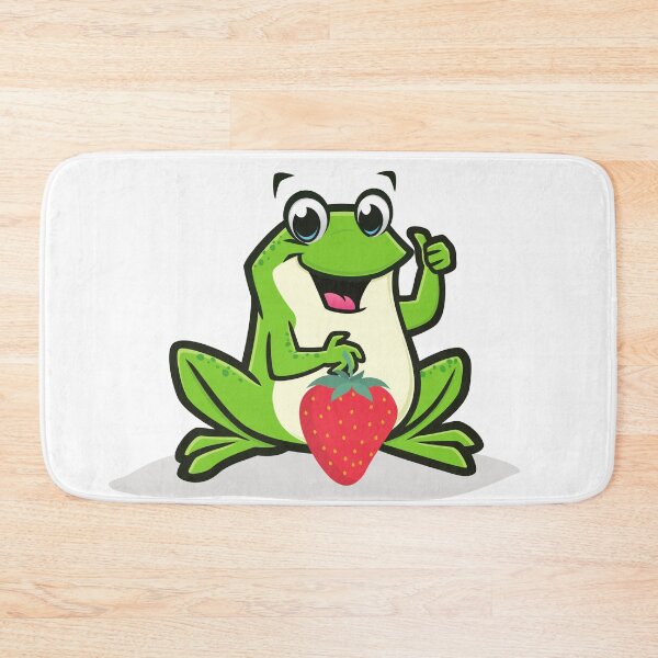Item preview, Strawberry frog and strawberry Funny green Toad  designed and sold by OneTimeEngineer.