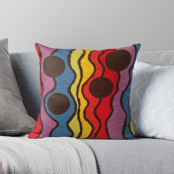 Traffic Light Painting Throw Pillow