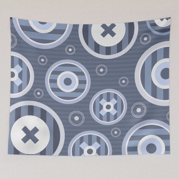 Item preview, Circles, Stripes, Crosses - Blues / Whites designed and sold by Viscious-Speed.