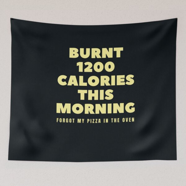 Item preview, Burnt calories and pizza in oven designed and sold by PaperDreamPod.