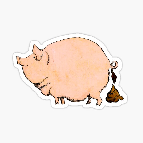 Mr Pig Stickers Redbubble - mr p piggy game roblox