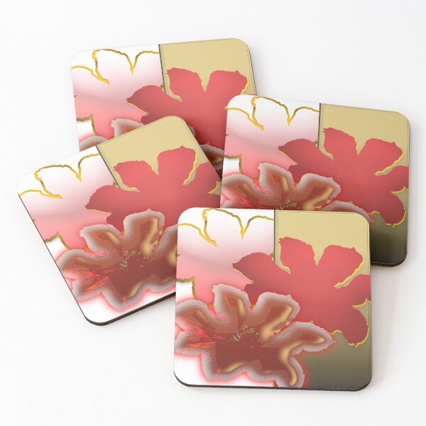 Item preview, Tropical Flowers of Pink, Red, Gold designed and sold by Digitalcrone.