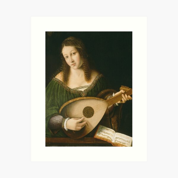 Artikel-Vorschau von Bartolomeo Veneto - Dame spielt eine Laute, designt und verkauft von artcenter.