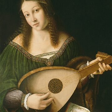 Artwork thumbnail, Bartolomeo Veneto - Lady Playing A Lute by artcenter