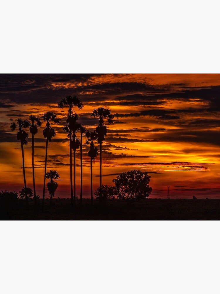 Thumbnail 3 of 3, Canvas Print, Cambodian Sunset designed and sold by darren-j-mcleod.