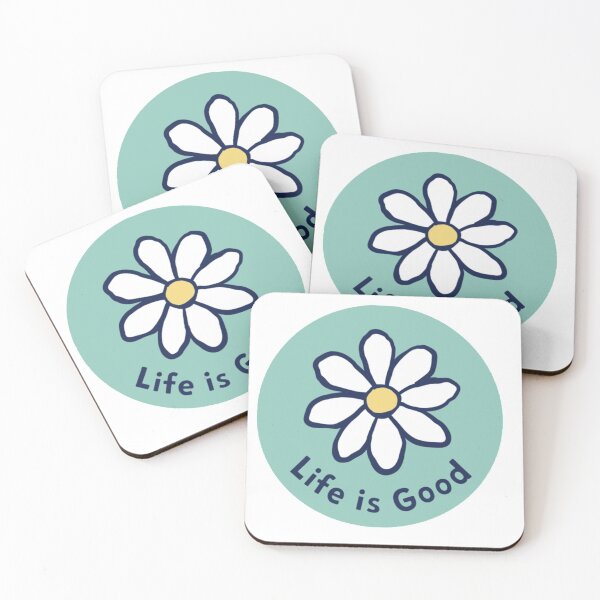 Life Is Good Daisy Coasters (Set of 4)