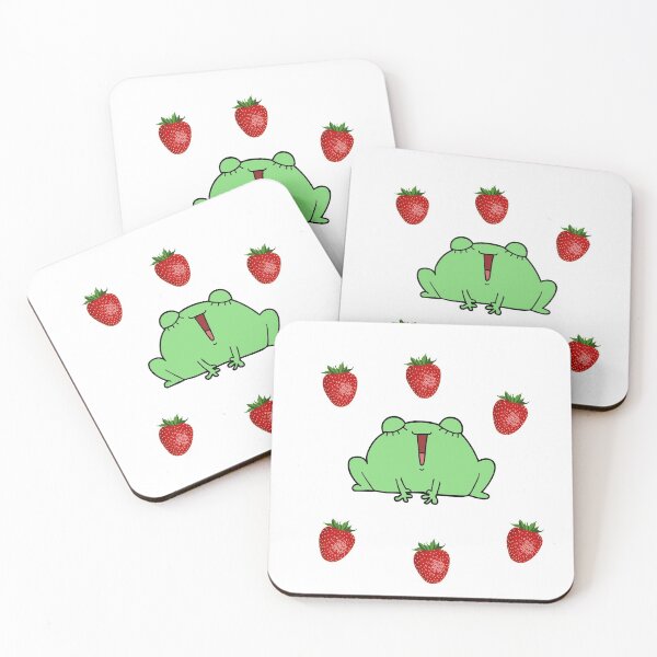 Item preview, Strawberry frog and strawberry Funny green Toad  designed and sold by OneTimeEngineer.