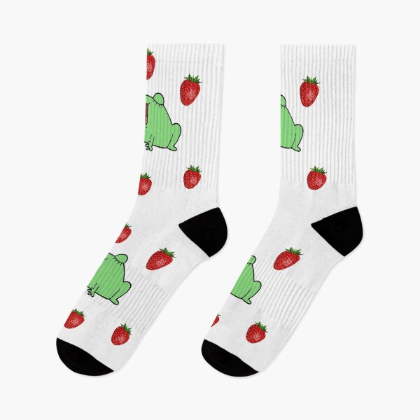 Item preview, Strawberry frog and strawberry Funny green Toad  designed and sold by OneTimeEngineer.