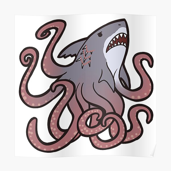 Cute Sharktopus Poster