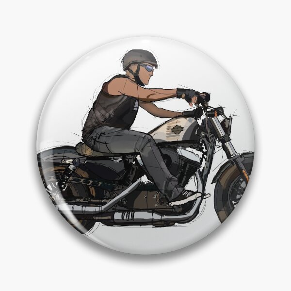 Item preview, biker on his harley designed and sold by drawspots.