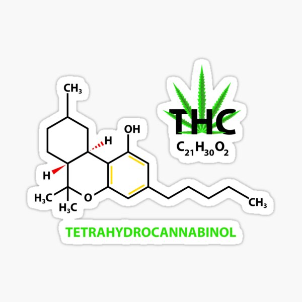 Thc Molecule Stickers for Sale | Redbubble