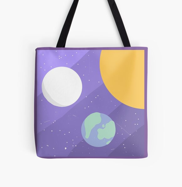 sun, moon and earth  All Over Print Tote Bag