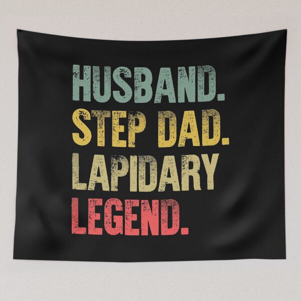 Item preview, Funny Men Vintage T Shirt Husband Step Dad Lapidary Legend designed and sold by Bendthetrend.