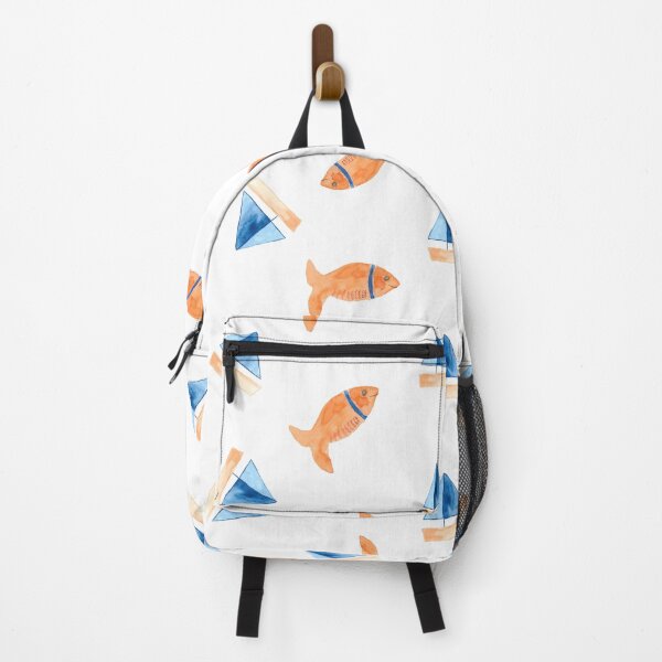 Item preview, Awesome Cute Orange Fishes & Blue Yachts Amazing And Cool Pattern designed and sold by Skynix.