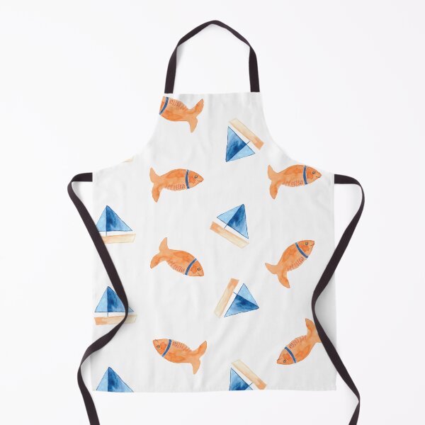 Item preview, Awesome Cute Orange Fishes & Blue Yachts Amazing And Cool Pattern designed and sold by Skynix.