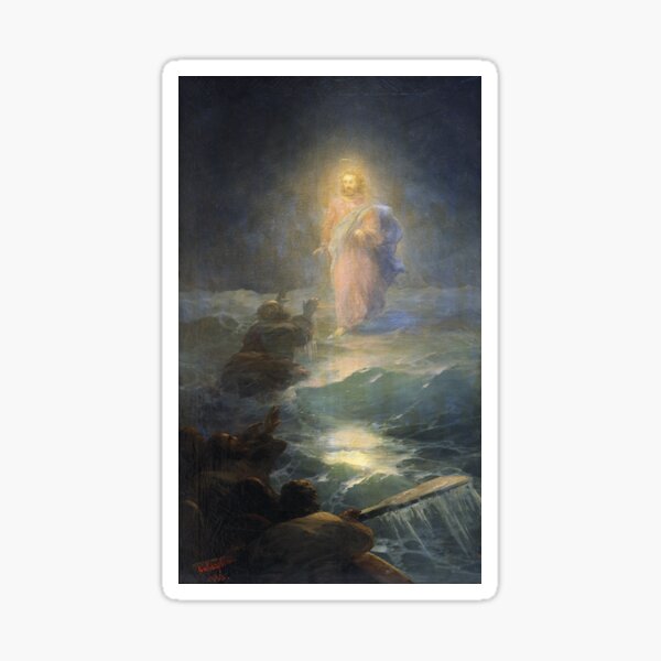 Jesus Walks On Water By Ivan Aivazovsky 1888 Sticker