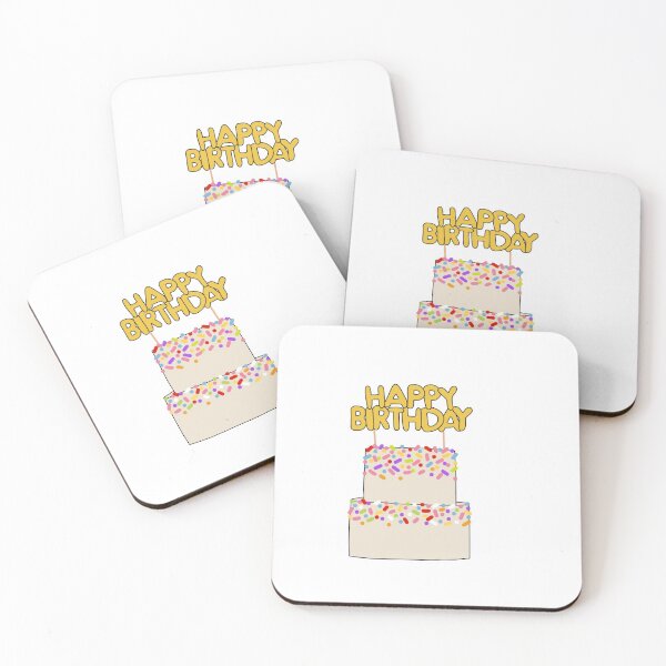 Item preview, Happy Birthday Cake with Cake Topper designed and sold by laladoodles.