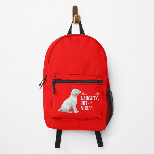 Item preview, Naughty but Nice Christmas, White Boxer Dog designed and sold by 3QuartersToday.