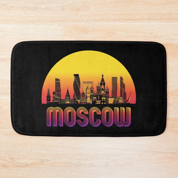 Item preview, Moscow City Skyline with Retro Sunset designed and sold by CoolSilhouettes.