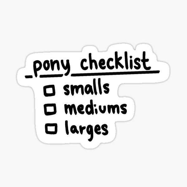 Artikel-Vorschau von Pony-Checkliste, designt und verkauft von illumiu.