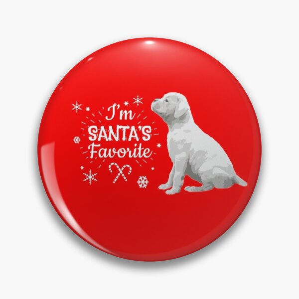 Item preview, Santa's Favorite, Christmas White Boxer Dog designed and sold by 3QuartersToday.