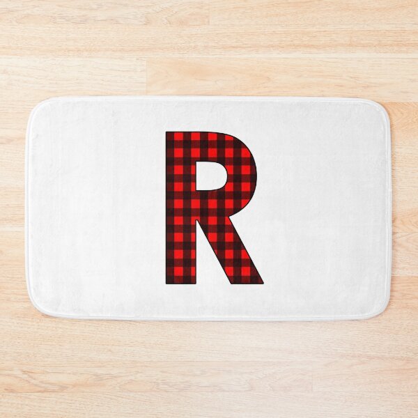 Item preview, The Letter R - Monogram in Red and Black Buffalo Plaid designed and sold by Bumblefuzzies.