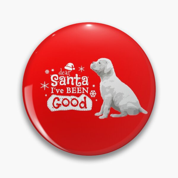 Item preview, Santa I've Been Good, Christmas White Boxer Puppy designed and sold by 3QuartersToday.