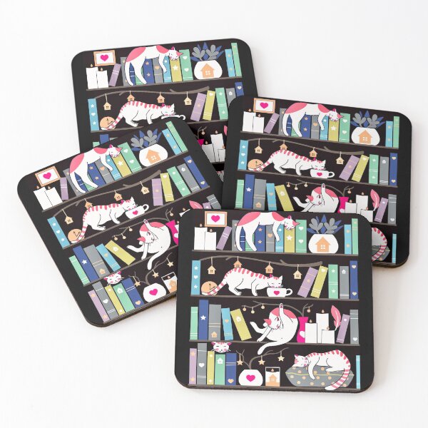 Item preview, Library cats - winter colour version designed and sold by Elenanaylor.
