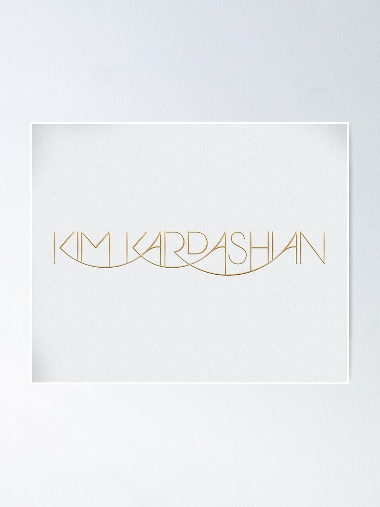 kim kardashian 13 logo popular actress,model and businesswoman Poster for  Sale by Brothwood