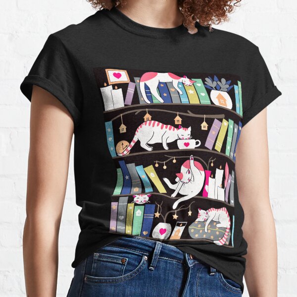 Library cats - winter colour version Classic T-Shirt