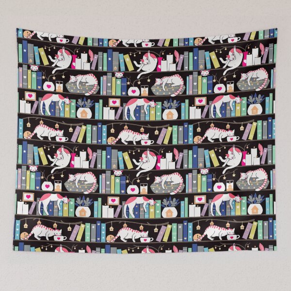 Item preview, Library cats - winter colour version designed and sold by Elenanaylor.