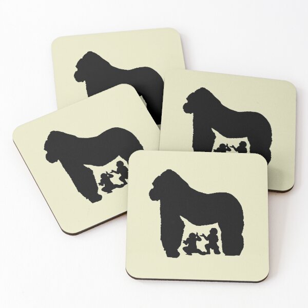 Romulus, Remus and the gorilla Coasters (Set of 4)