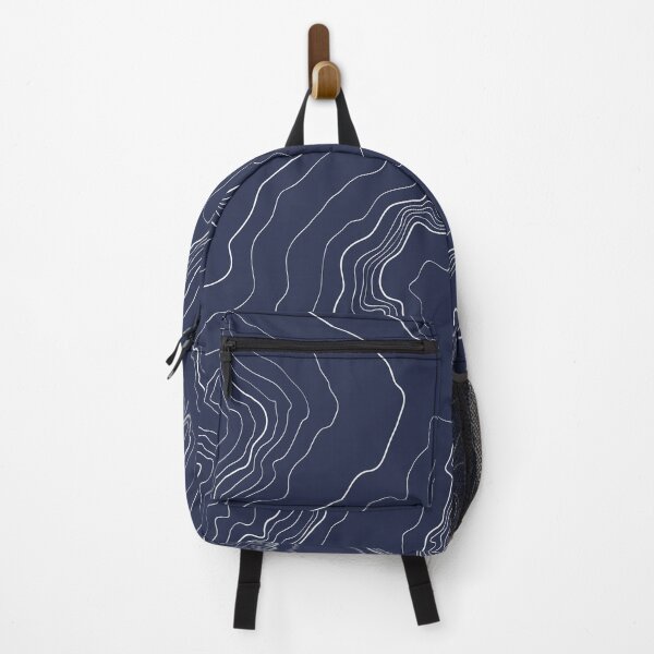 Item preview, Navy blue topography map designed and sold by AlexGolyakov.