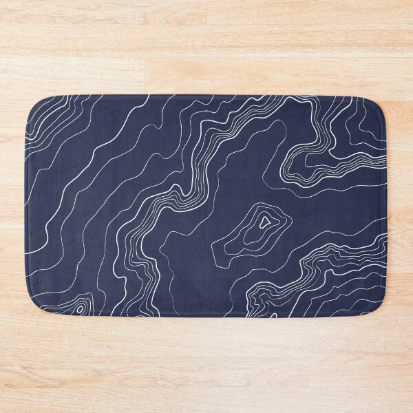 Item preview, Navy blue topography map designed and sold by AlexGolyakov.