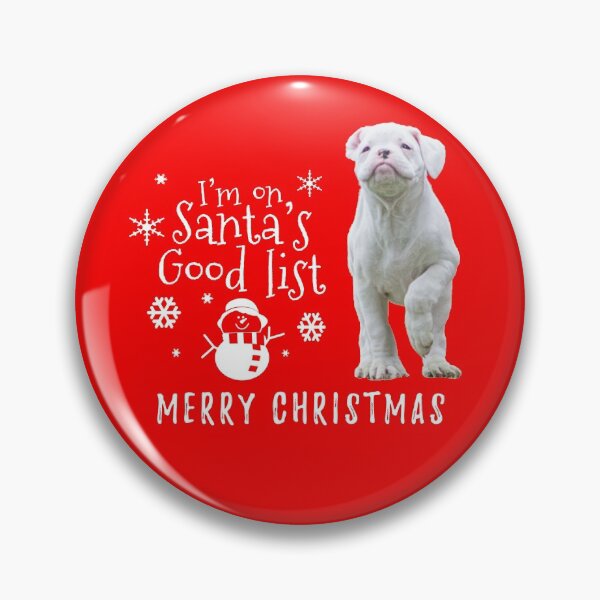 Item preview, Santa's Good List for Christmas, White Boxer Dog designed and sold by 3QuartersToday.