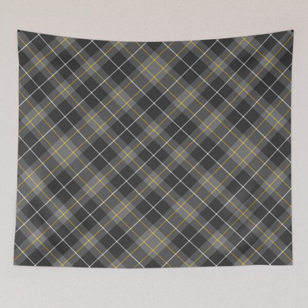 Item preview, Grey & Yellow Cross Tartan Plaid Twill Pattern designed and sold by 89BLACK.
