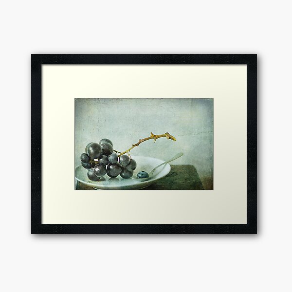 "Grapes and Spoon" Framed Art Print