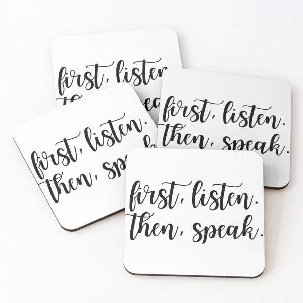 Item preview, First, Listen. Then, Speak.  designed and sold by designsbynic.