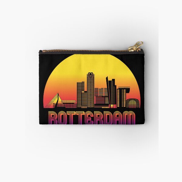 Item preview, Rotterdam City Skyline with Retro Sunset designed and sold by CoolSilhouettes.