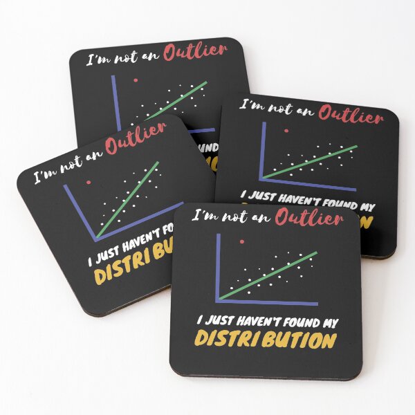 Item preview, Funny Statistics Inside joke about Outliers and Distribution designed and sold by HepiusArt.